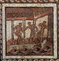 Traubenstampfen, aus Saint-Roman-en-Gal
